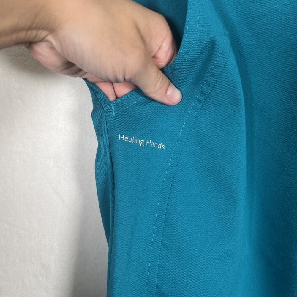 NWOT Purple Label by Healing Hands Teal Taylor Scrub Pants Size Small Charity - Picture 3 of 13